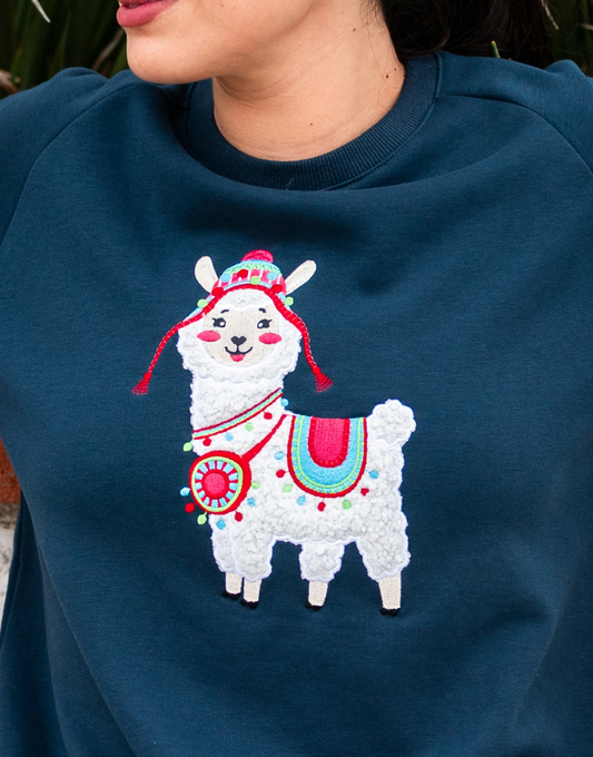 Alpaca - organic cotton round neck sweatshirt