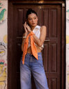 Roxy &amp; Kelly - emerald or orange handmade silk scarf