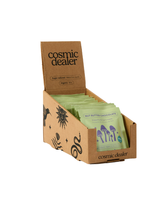 🍫 Organic Dark Chocolate with Pistachio & Lion's Mane – Vegan Functional Snack (Pack of 5)