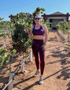 Burgundy – shiny purple shaping fitness leggings
