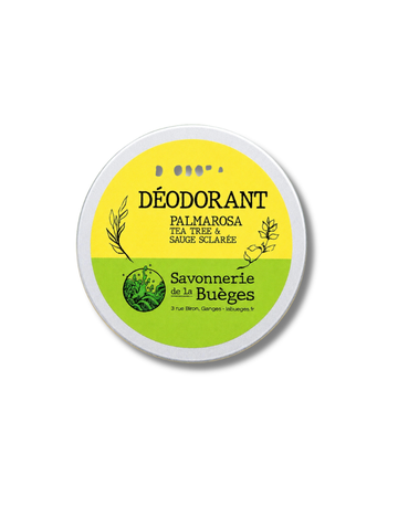 Déodorant Solide Naturel – Sauge Sclarée, Palmarosa & Tea Tree 🌿