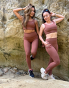 TERRACOTTA eco-responsible fitness outfit with shaping leggings